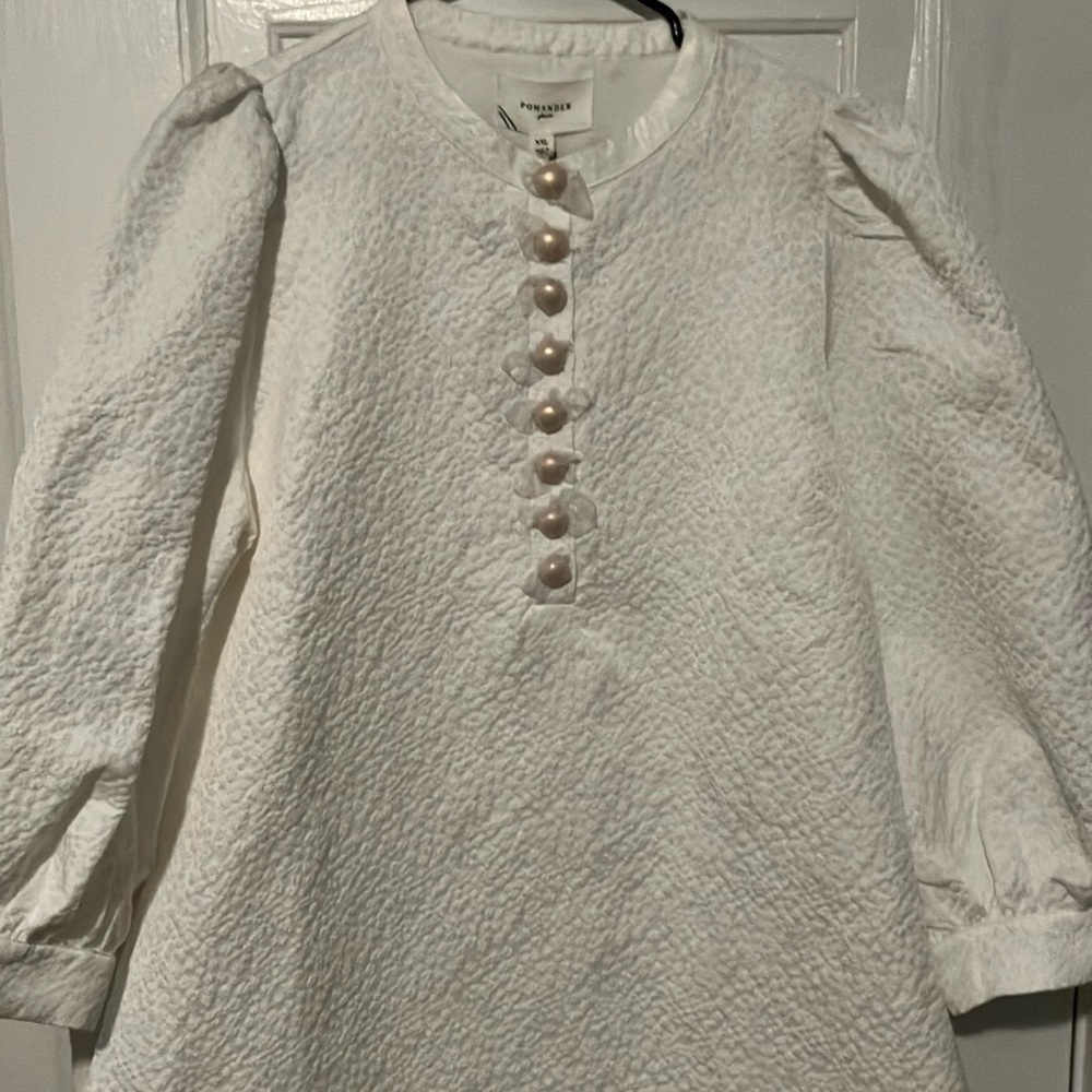 Pomander Place Textured White Dress. Brand new without tags. Never worn.